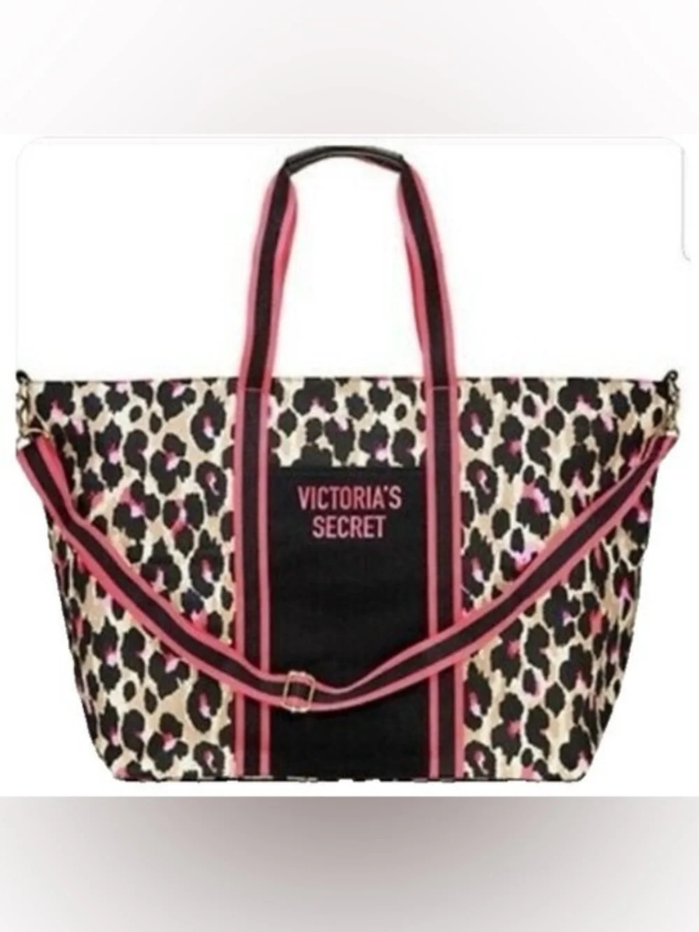 Victoria’s Secret Pink & Leopard Print Weekender Tote Bag/gym/travel/Beach